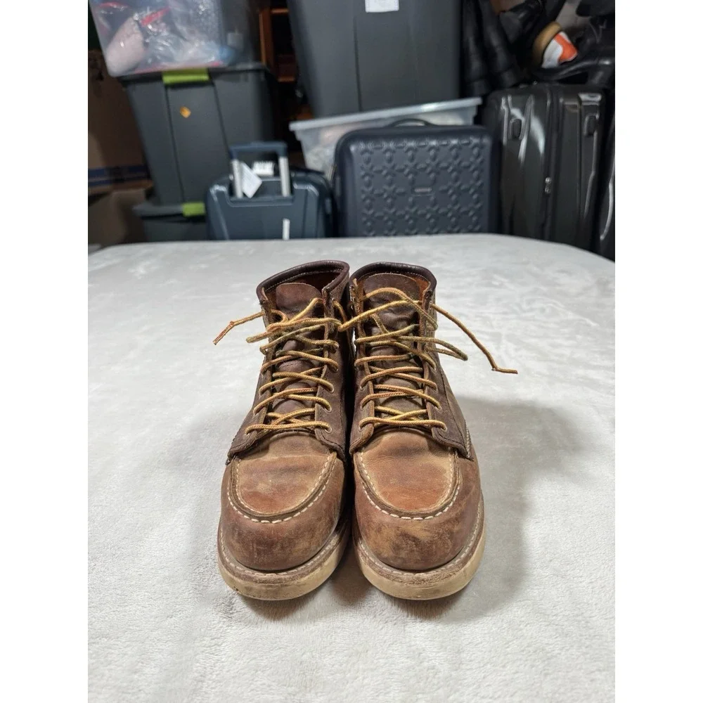 Red Wing Classic Moc Toe Boots Size 7 Brown MADE IN USA